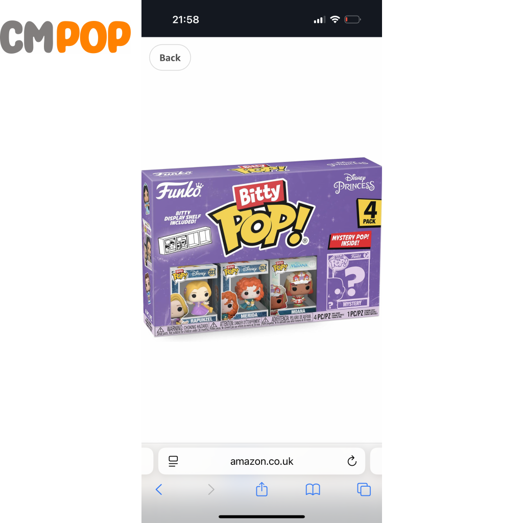 Princess Rapunzel - Funko POP! - Bitty POP! - Disney - Mystery Pop Funko Pop