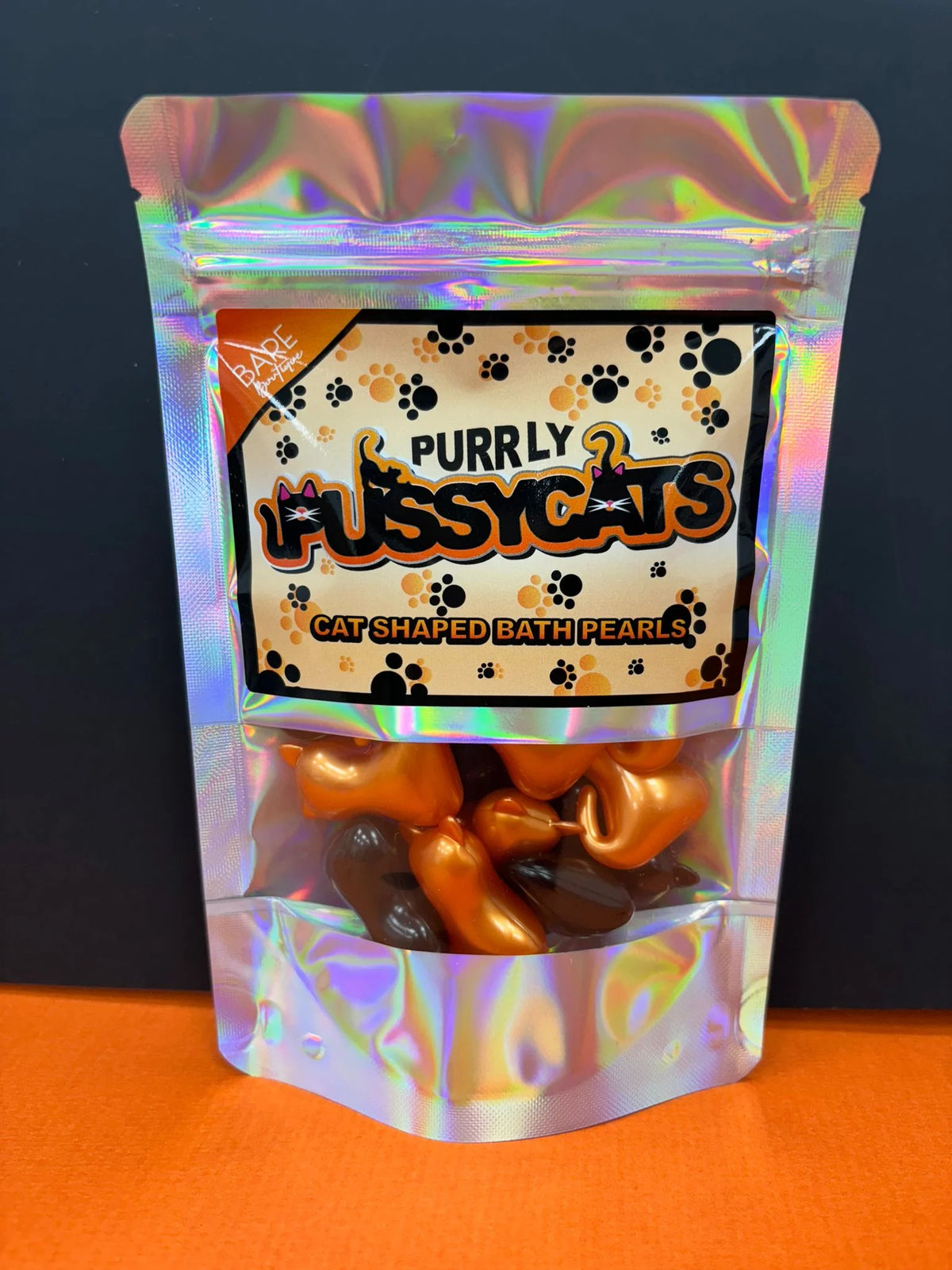 Purrly Pussycats Bath Pearls  -  Cat Shaped Scented Bath Pearls -Bare Boutique