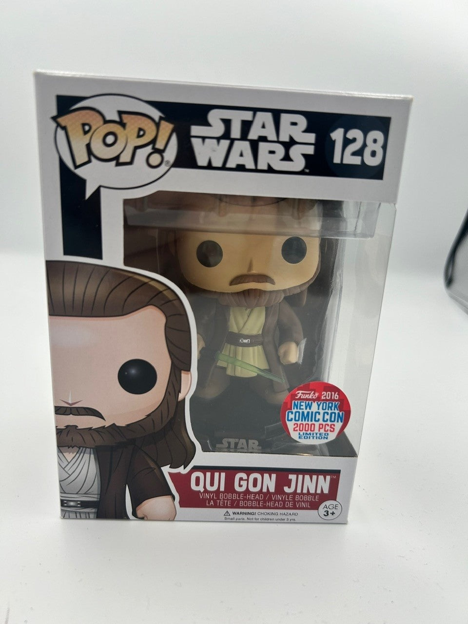 Qui-Gon Jinn - #128 - Funko Pop! - Star Wars - GITD - New York Comic Con Exclusive