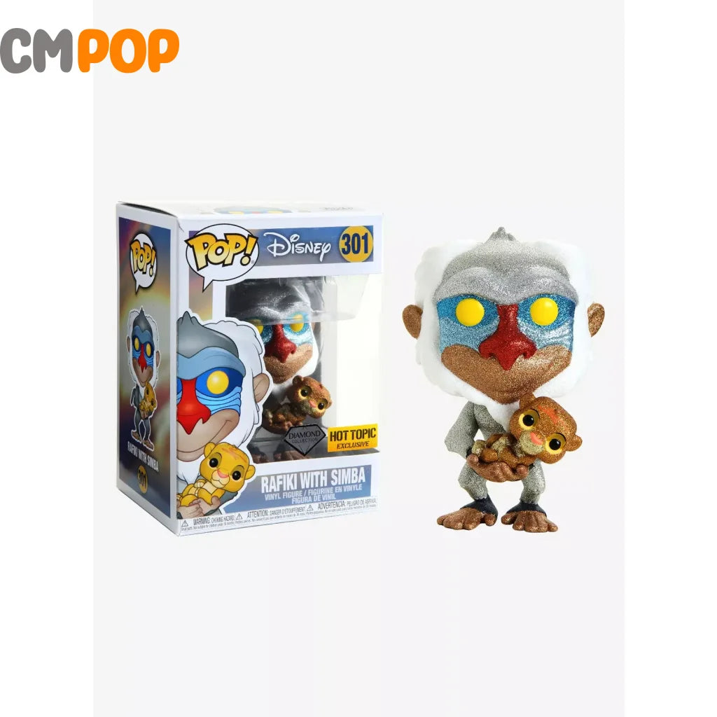 Rafiki With Baby Simba - #301 Funko Pop! Disney The Lion King Diamond Collection Hot Topic