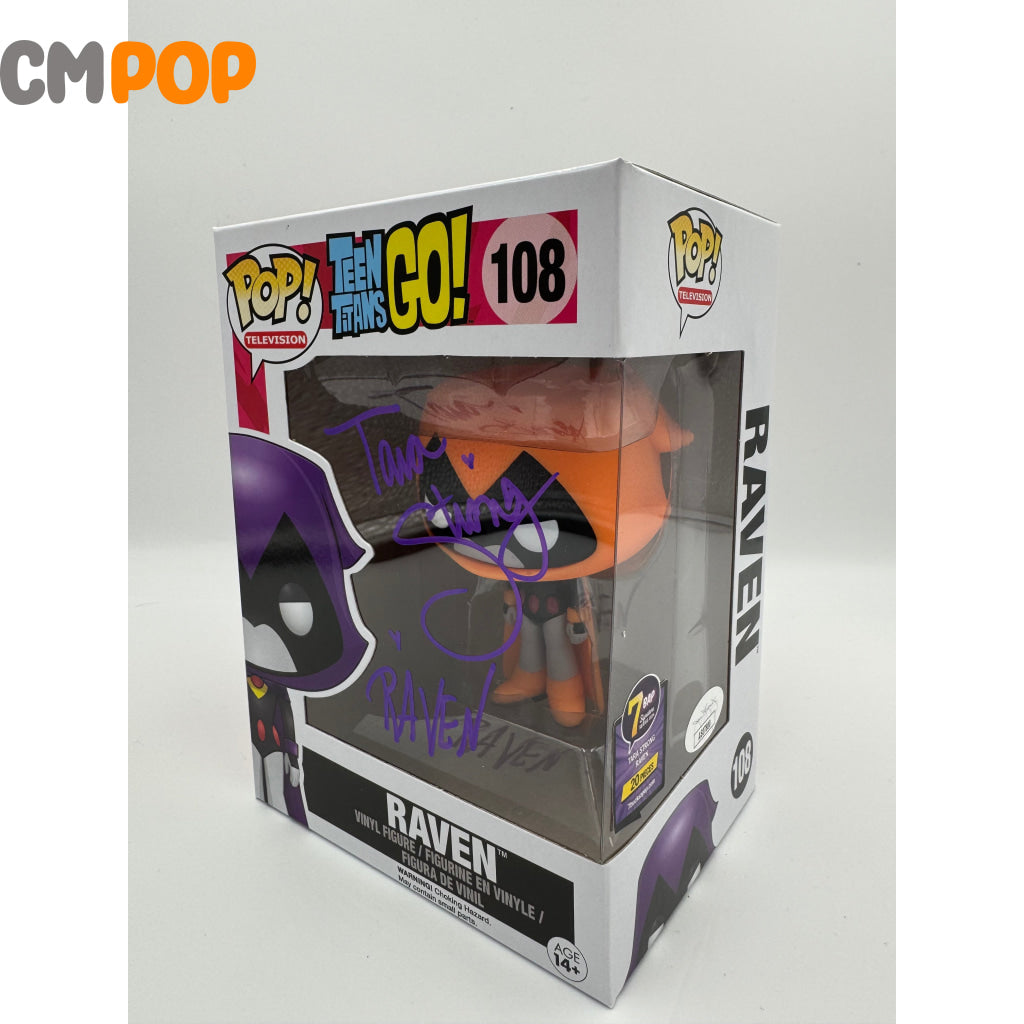Raven - #108 Funko Pop! Animation Teen Titans Go! Signed By Tara Strong (20 Pcs) Certified Pop