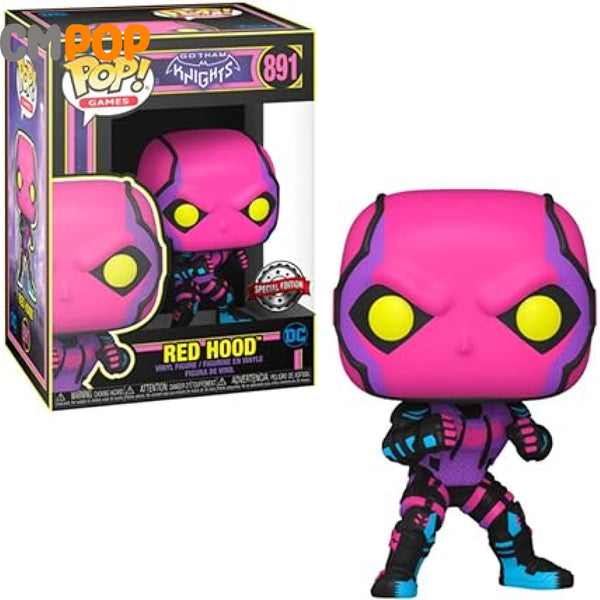 Red Hood Blacklight - #891 - Funko Pop! - Gotham Knights