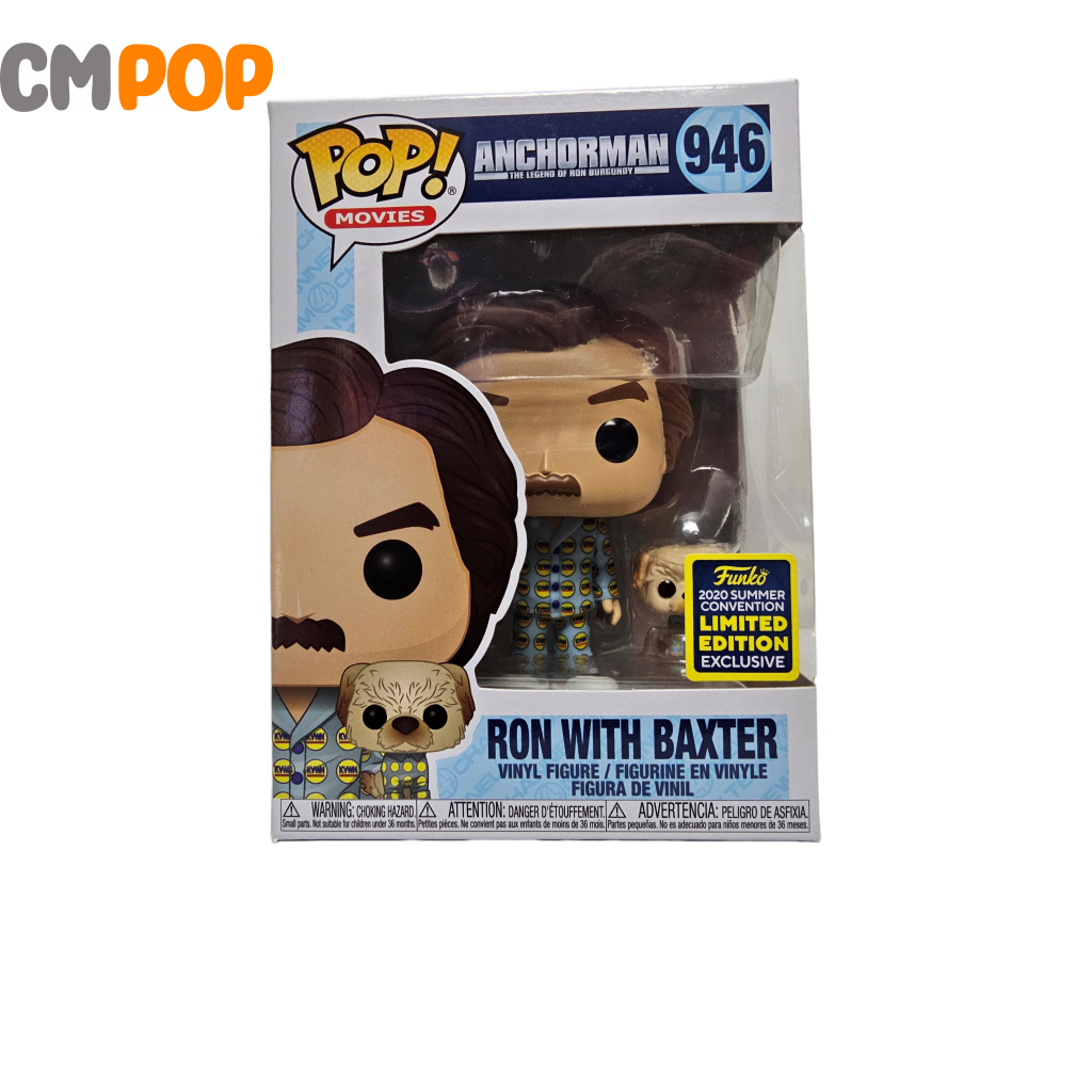 Ron With Baxter - #946 Anchorman Sdcc 2020 Exclusive Funko Pop