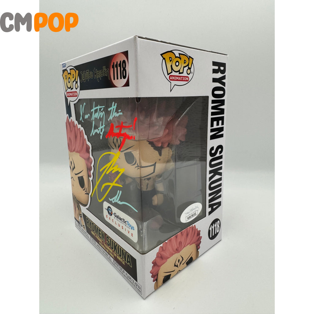Ryomen Sukuna - #1118 Funko Pop! Animation Jujutsu Kaisen Galactic Toys Exclusive Signed By Ray