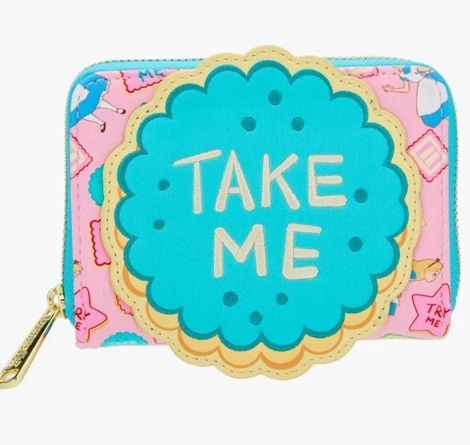 Disney Alice in Wonderland Alice Cookie Take Me Zip Wallet - Loungefly