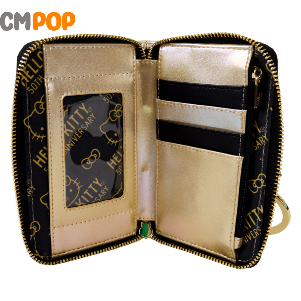 Sanrio 50Th Anniversary Gold Zip Around Wallet - Loungefly