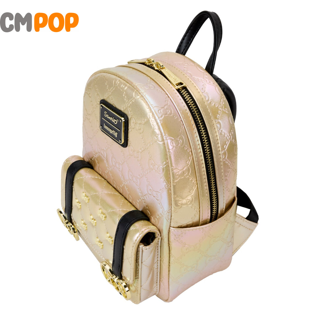 Sanrio 50Th Anniversary Metallic Gold Mini Backpack- Loungefly