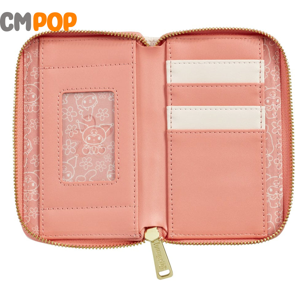 Sanrio Kuromi & My Melody Skulls And Flowers Wallet - Loungefly