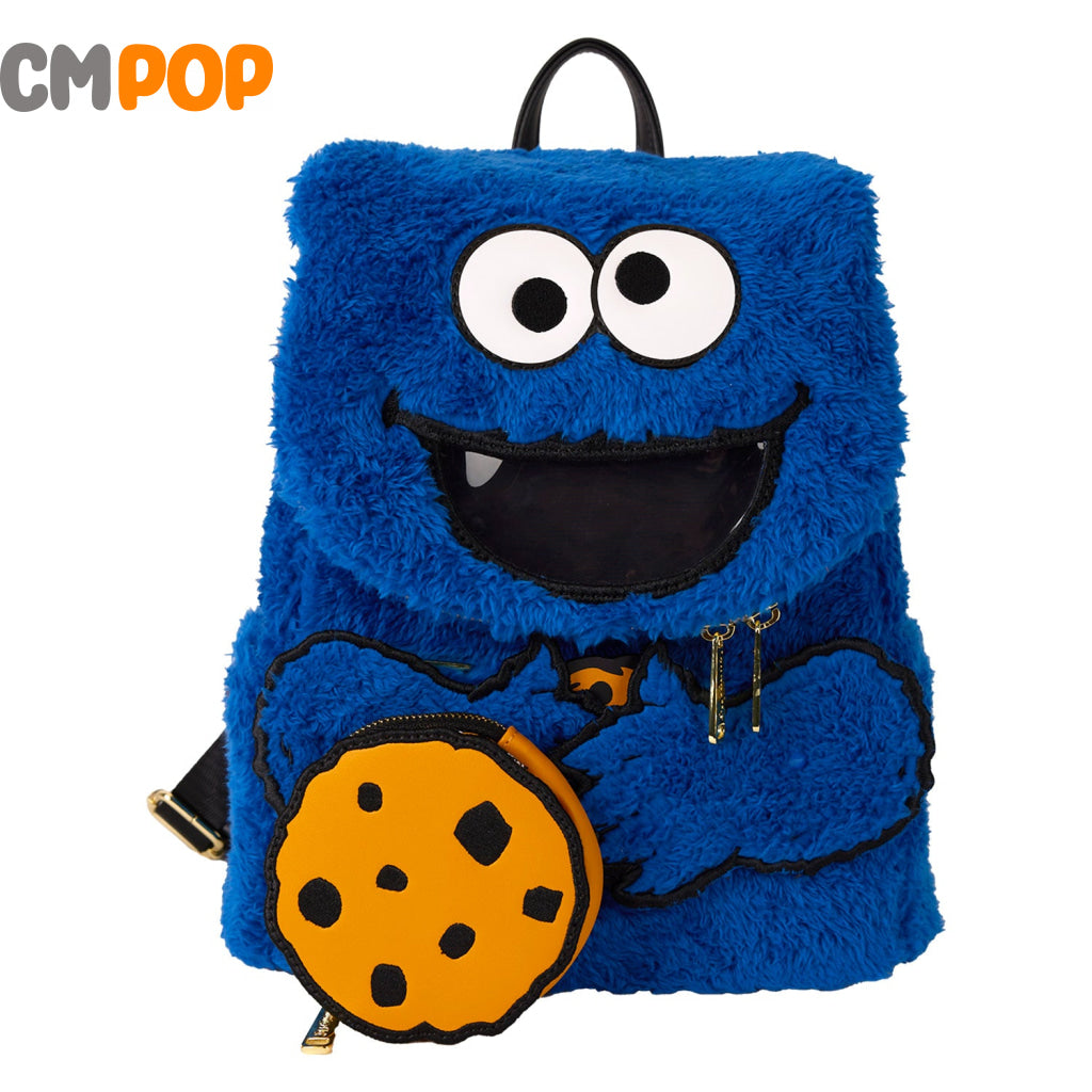 Sesame Street Cookie Monster Plush Mini Backpack - Loungefly