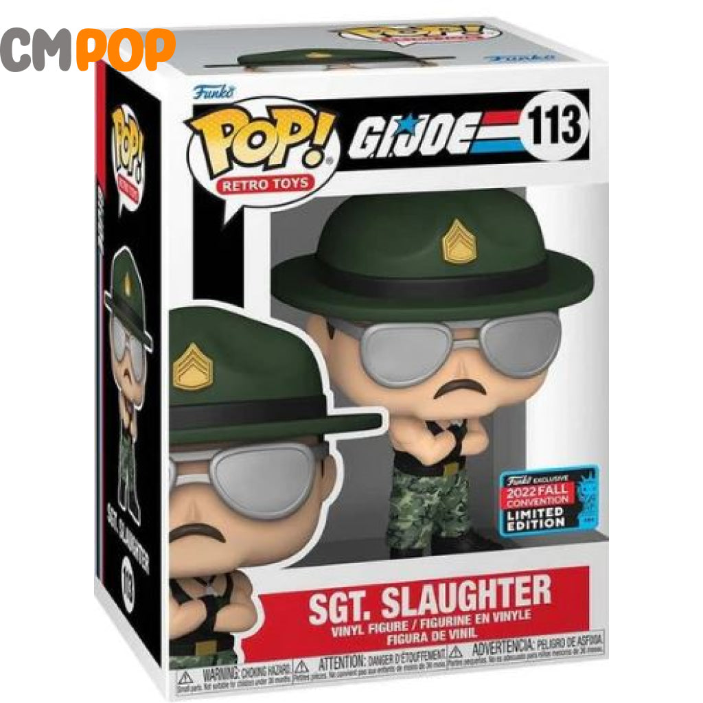 Sgt Slaughter - #113 Funko Pop! Gi Joe Wwe Nycc 2022 Convention Exclusive Pop