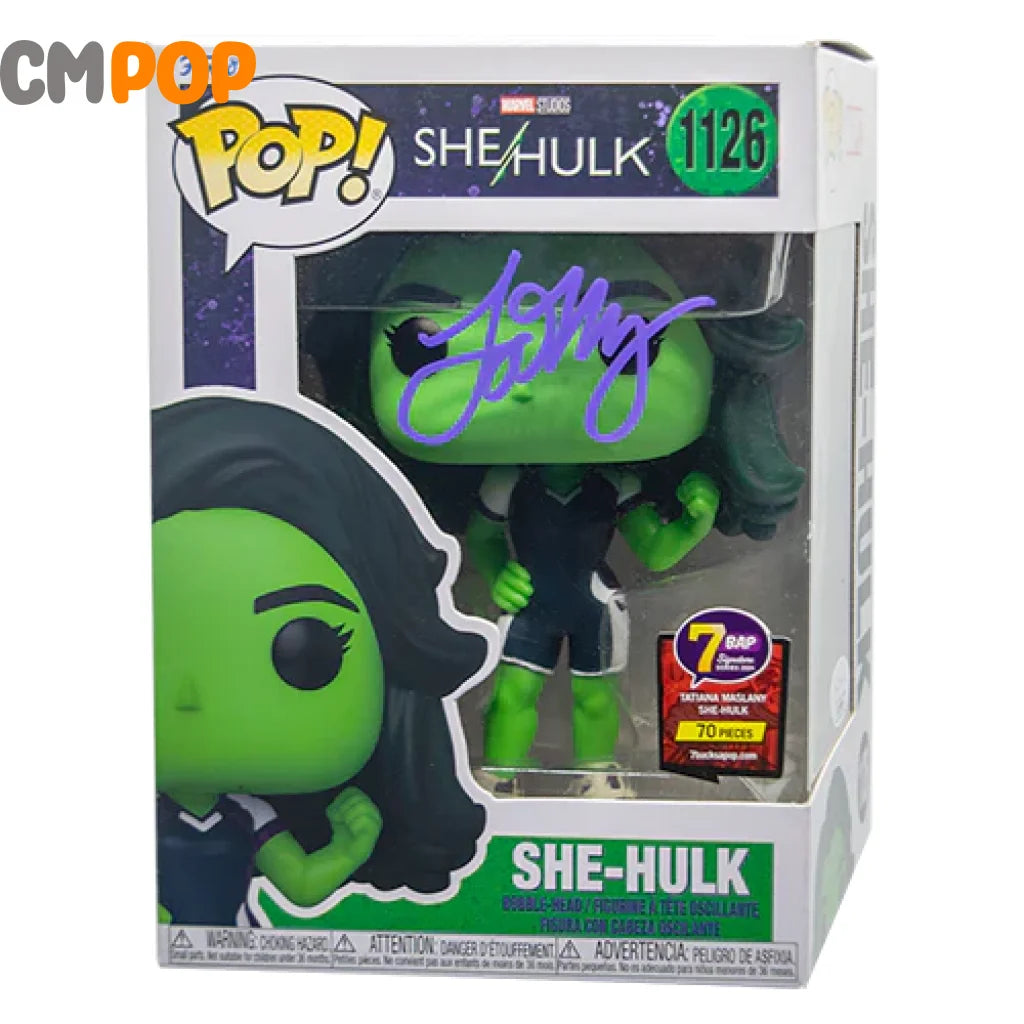 She-Hulk - #1126 Funko Pop! Marvel Signed By Tatiana Maslany (70 Pcs) Certified Pop