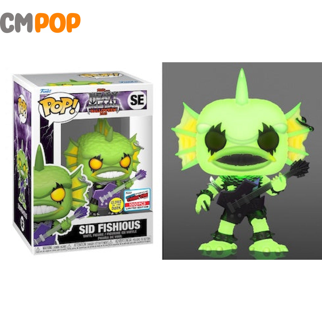 Sid Fishious Gitd - #Se Funko Pop! Nycc 2023 Stickered Convention Exclusive Limited 1000 Pieces