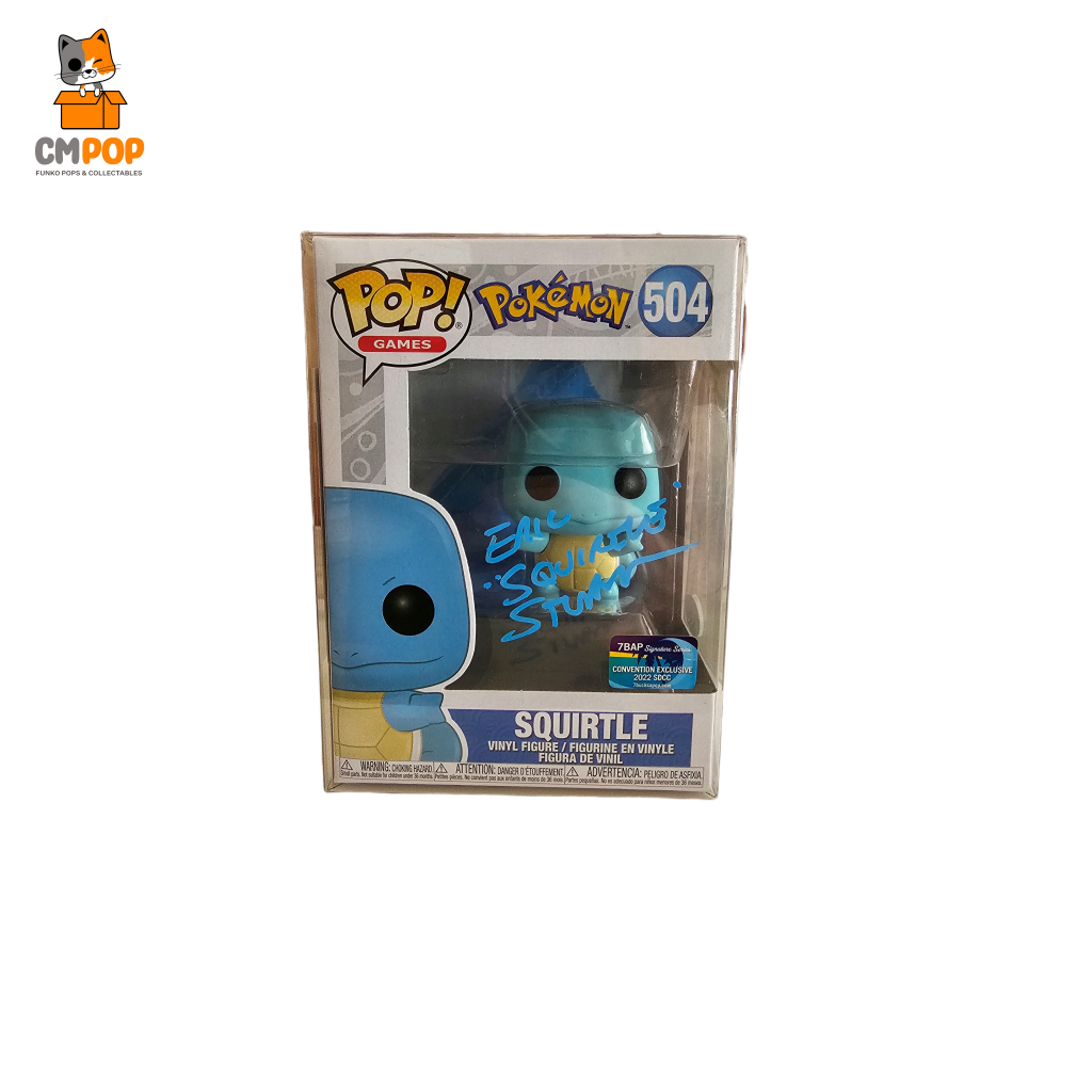 Signed Squirtle Psa Certified -#504 - Pokemon Funko Pop