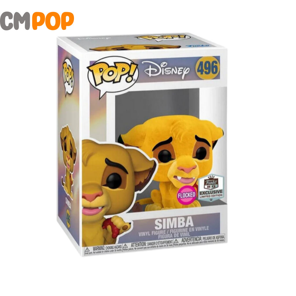 Simba - #496 - Funko Pop! - Disney - The Lion King - Flocked - Funko HQ Exclusive Funko Pop