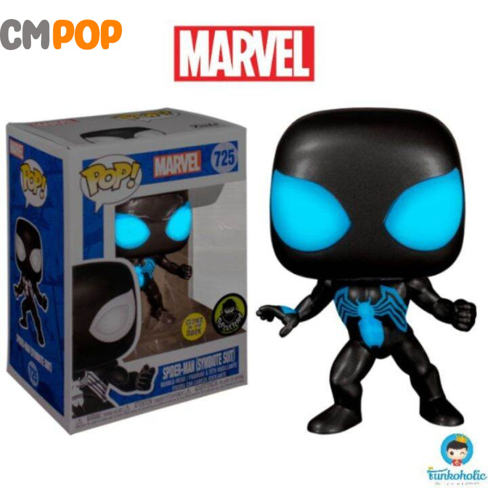 SpiderMan (Symbiote Suit) 725 Funko Pop! Marvel Glows in The
