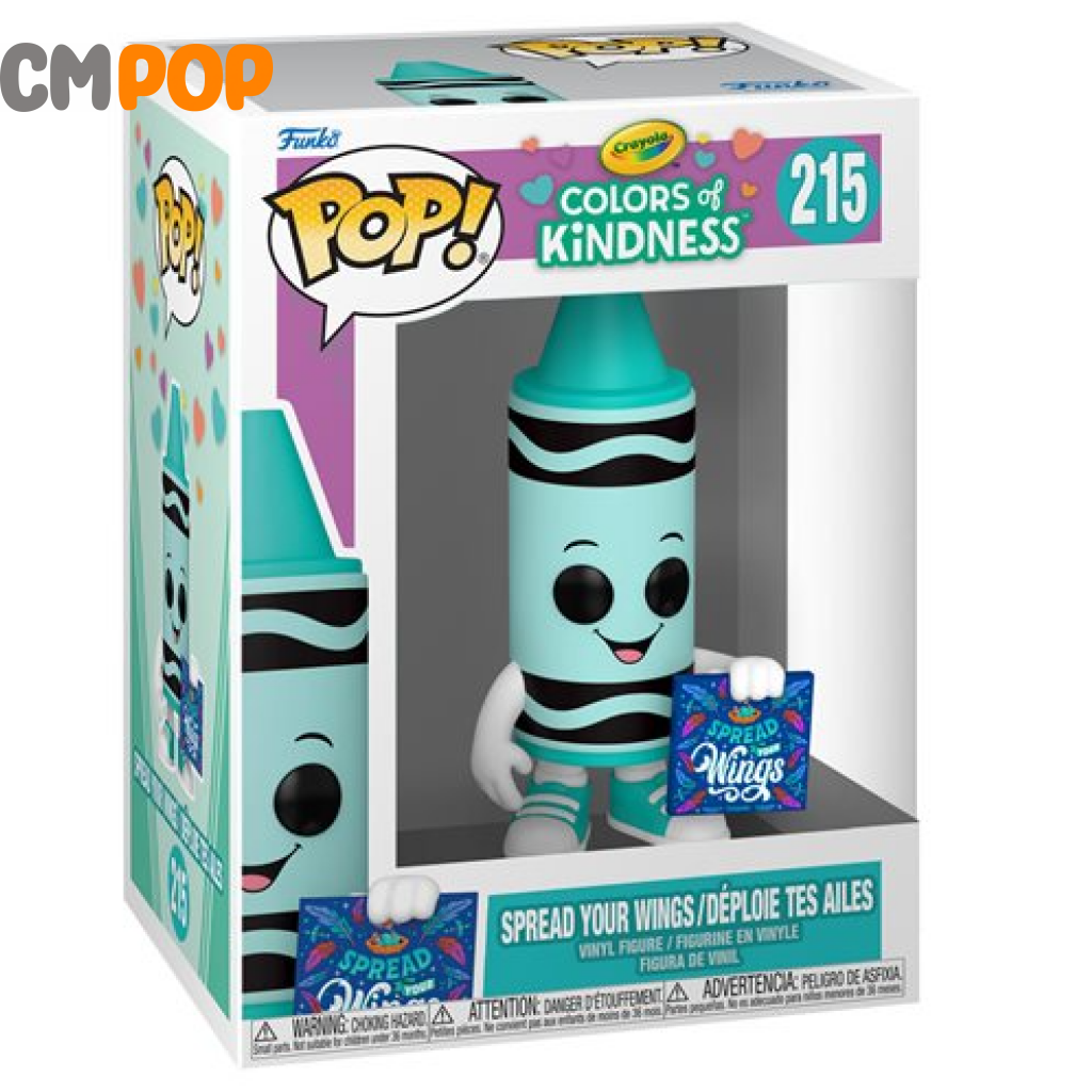 Spread Your Wings - Teal Crayon #214 Funko Pop! Crayola Ad Icons Colours Of Kindness Pop