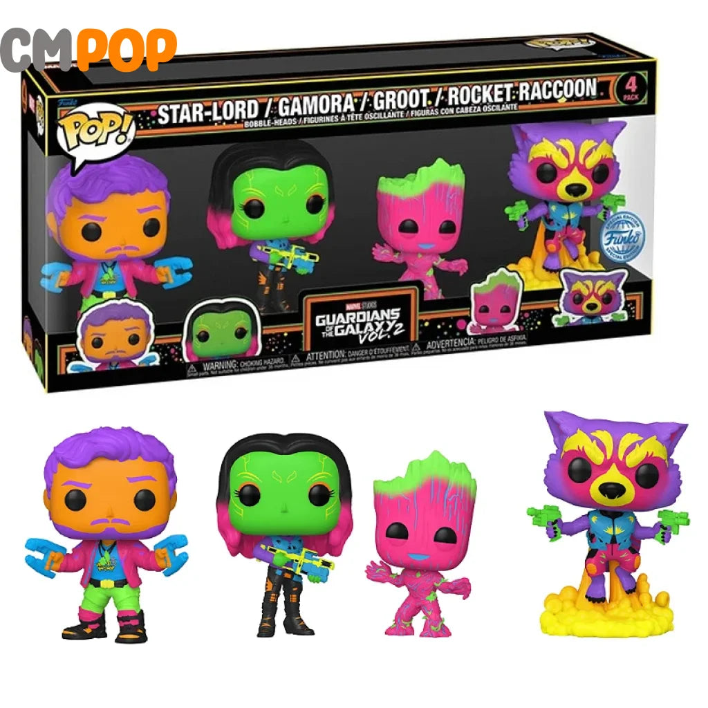 Star-Lord / Gamora / Groot / Rocket Raccoon - 4 Pack - Funko Pop! - Marvel - Guardians Of The Galaxy Vol 2 - Funko