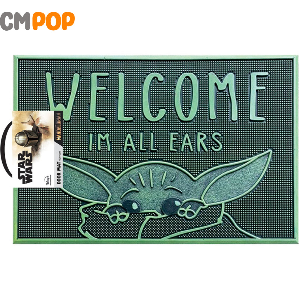 Star Wars:  The Mandalorian (Welcome Im All Ears) 60 X 40Cm Rubber Doormat