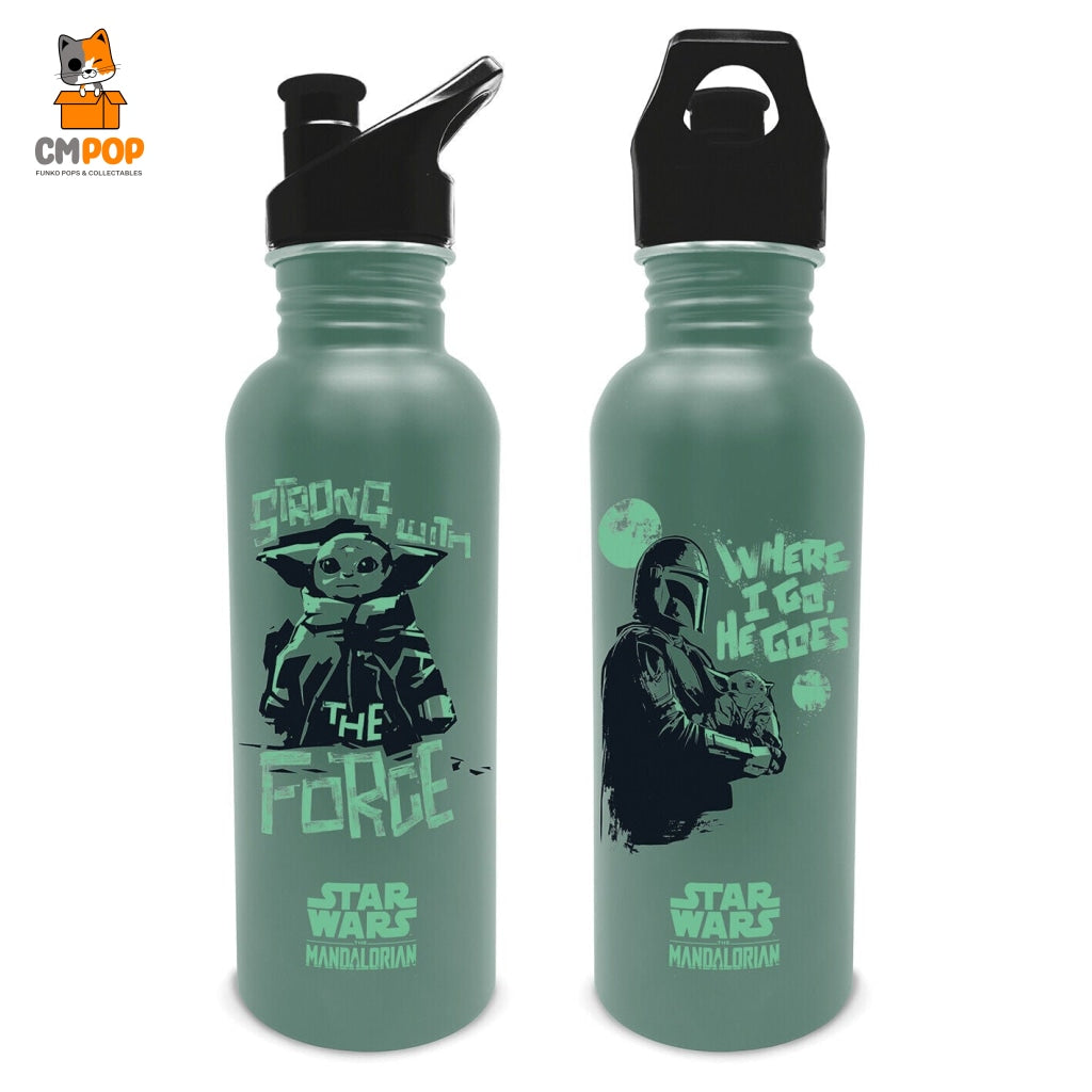 Star Wars: The Mandalorian (Wherever I Go He Goes) 25Oz/700Ml Metal Canteen Drinks Bottle Funko Misc