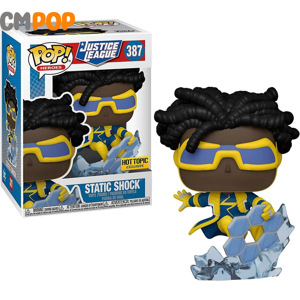 Static Shock - #387 Funko Pop! Movies Dc Justice League Hot Topic Exclusive