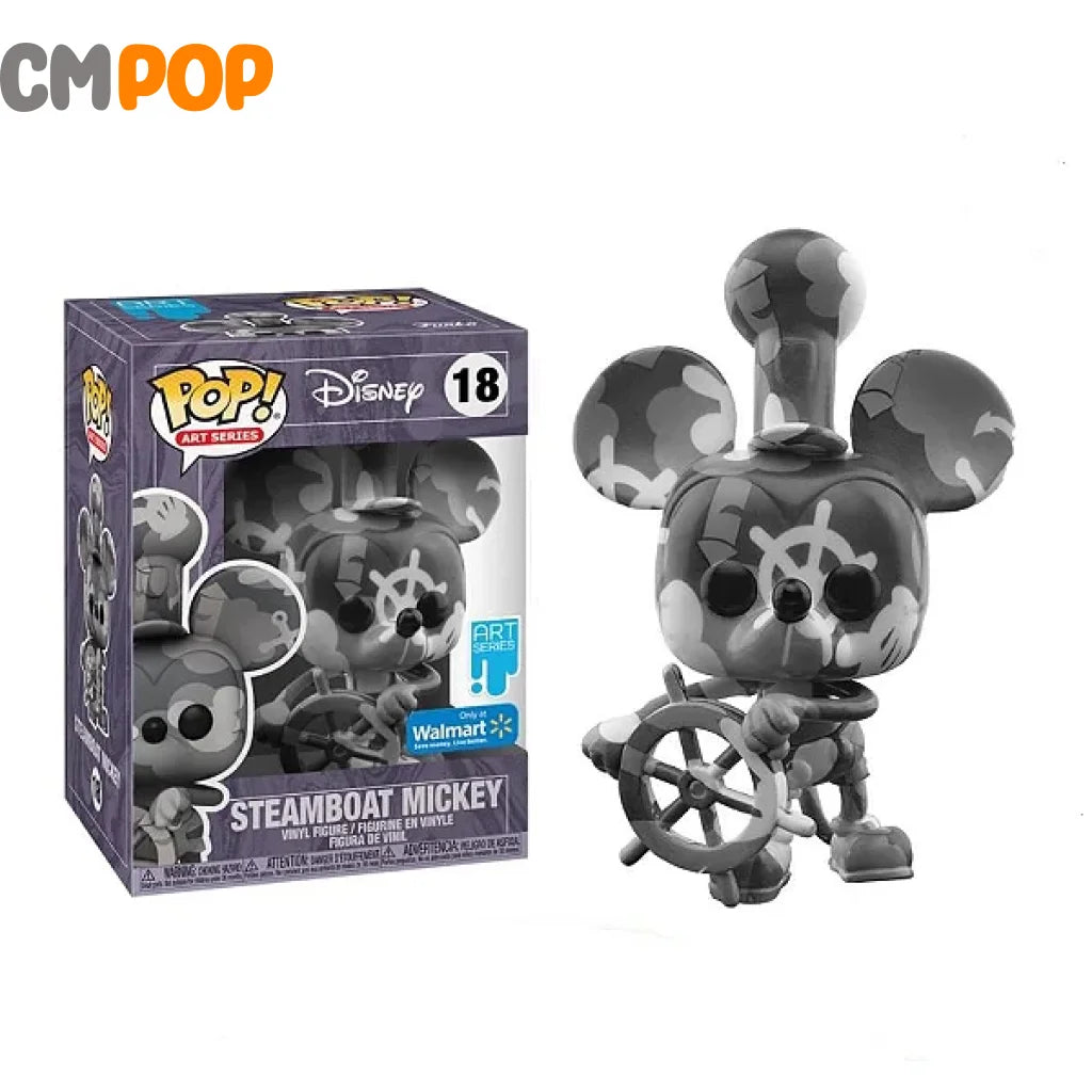Steamboat Mickey - #18 - Funko Pop! - Disney -Art Series - Walmart Exclusive (In Hard Stack) Funko Pop