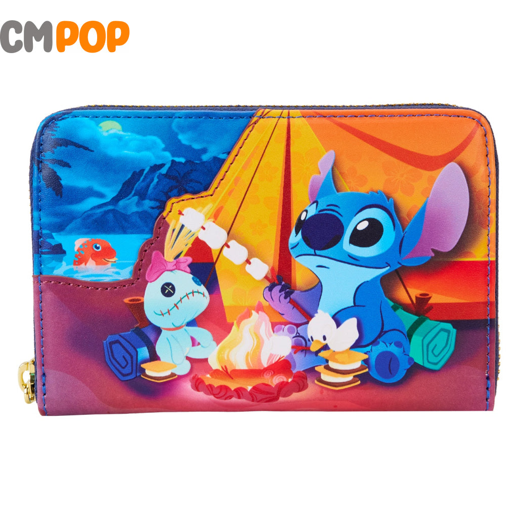 Stitch Camping Cuties Zip Around Wallet - Disney Loungefly