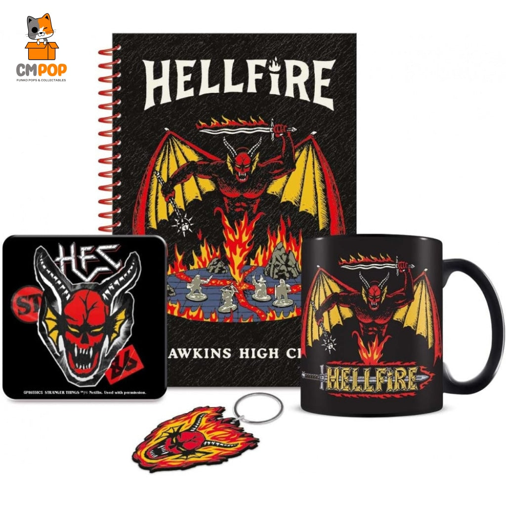 Stranger Things (Hellfire Club) Bumper Gift Set (Mug Coaster Keychain & Notebook) Funko Misc