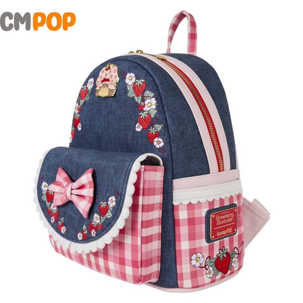 Strawberry Shortcake Faux Denim Mini Backpack - Loungefly Loungefly
