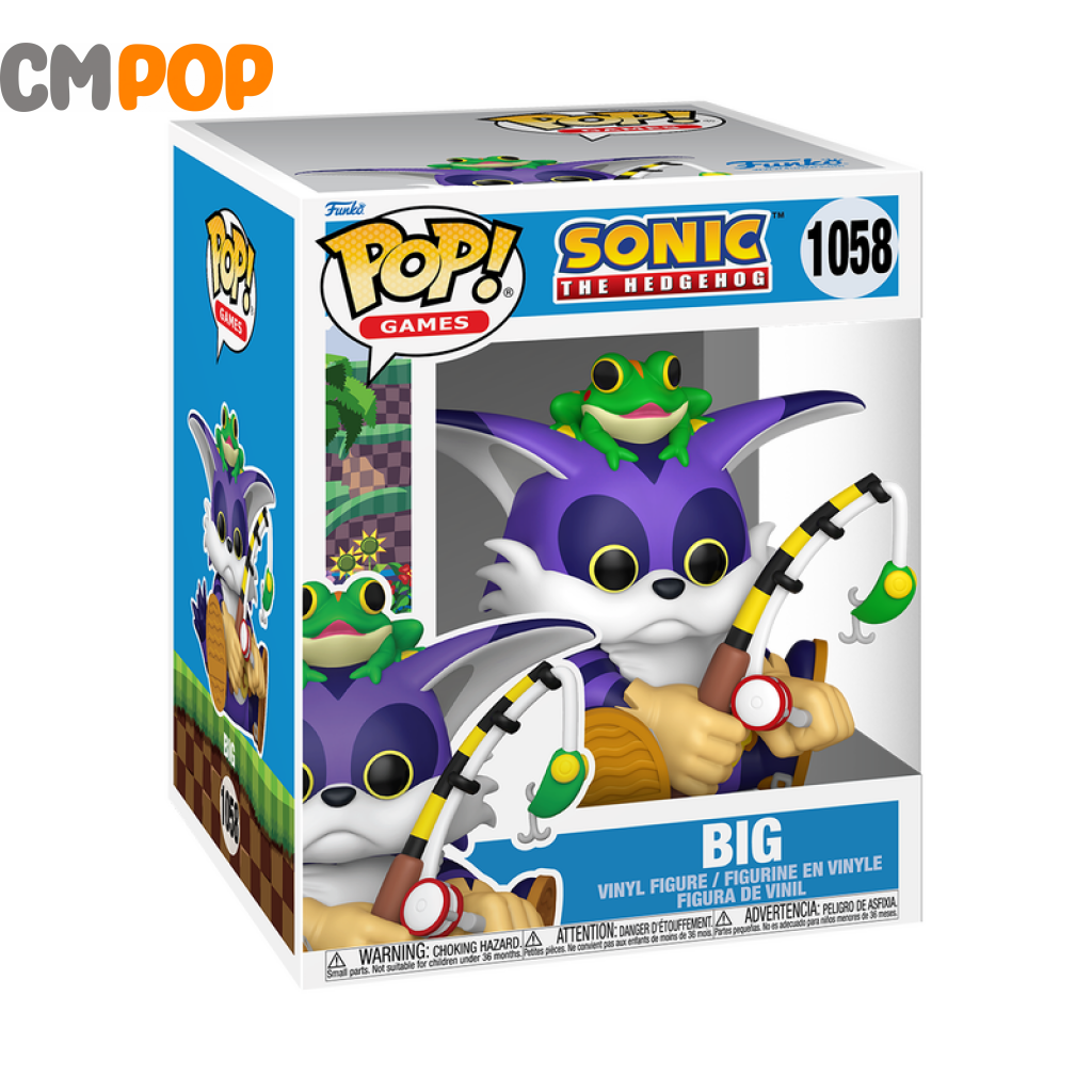 Super Big The Cat With Froggy - #1058 Funko Pop! Games Sonic Hedgehog Pop