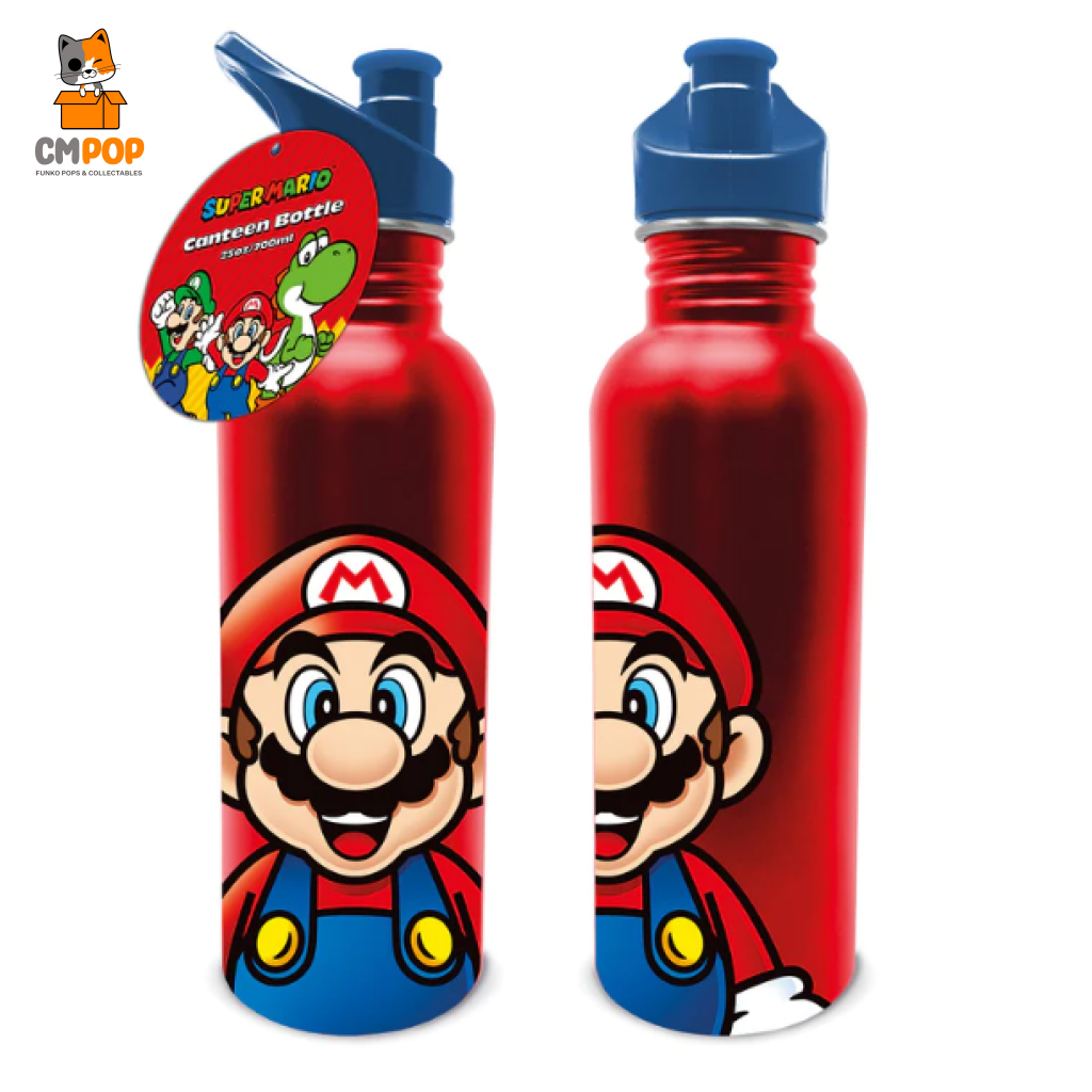 Super Mario (Mario) Metal 25Oz/700Ml Canteen Drinks Bottle Funko Misc