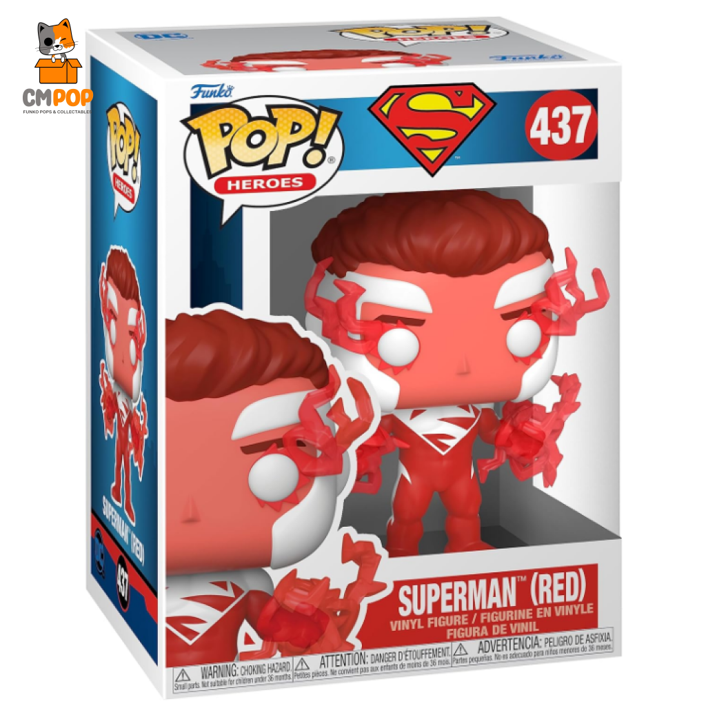 Superman (Red) - #437 Funko Pop! Heroes Dc Superman- Exclusive 2022 Fall Convention Limited Edition