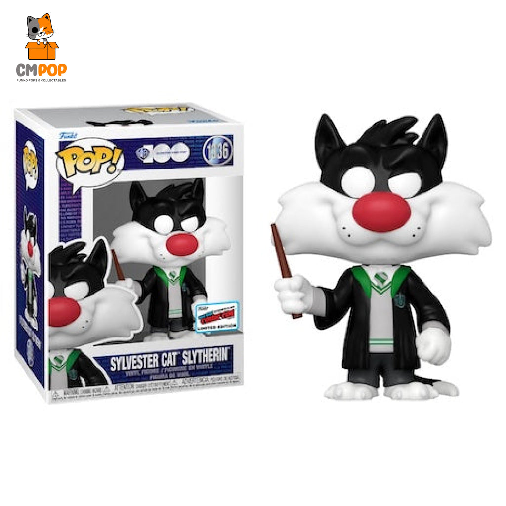 Sylvester Cat Slytherin - #1336- Funko Pop! Looney Toons Nycc 2023 Stickered Convention Exclusive