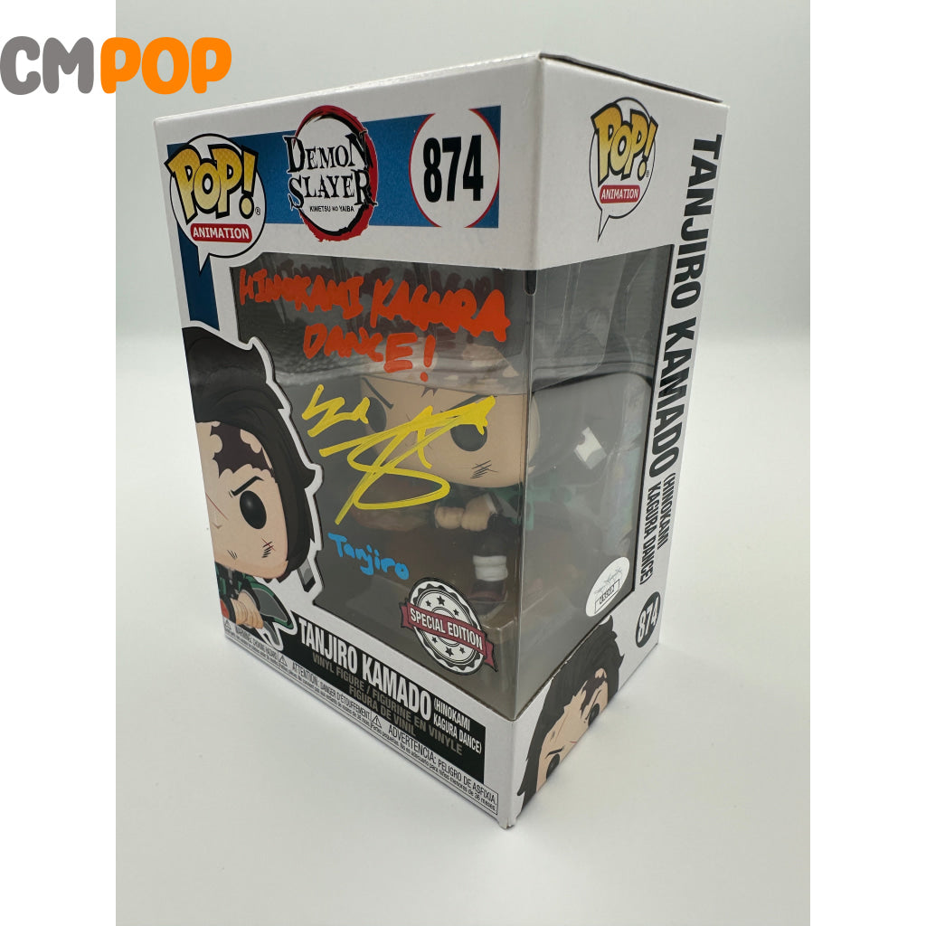 Tanjiro Kamado - #874 Funko Pop! Animation Demon Slayer Special Edition Signed By Zach Agulir