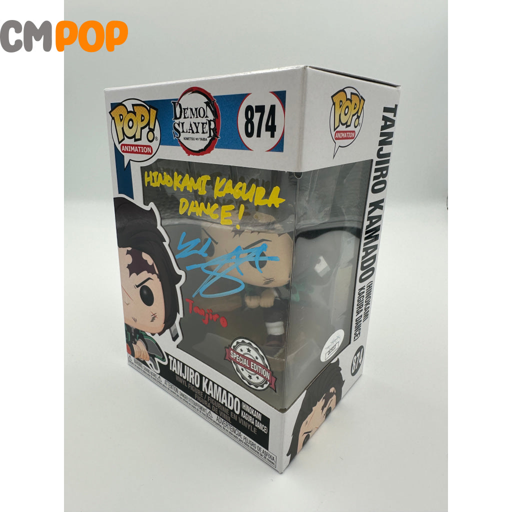 Tanjiro Kamado - #874 Funko Pop! Animation Demon Slayer Special Edition Signed By Zach Agulir
