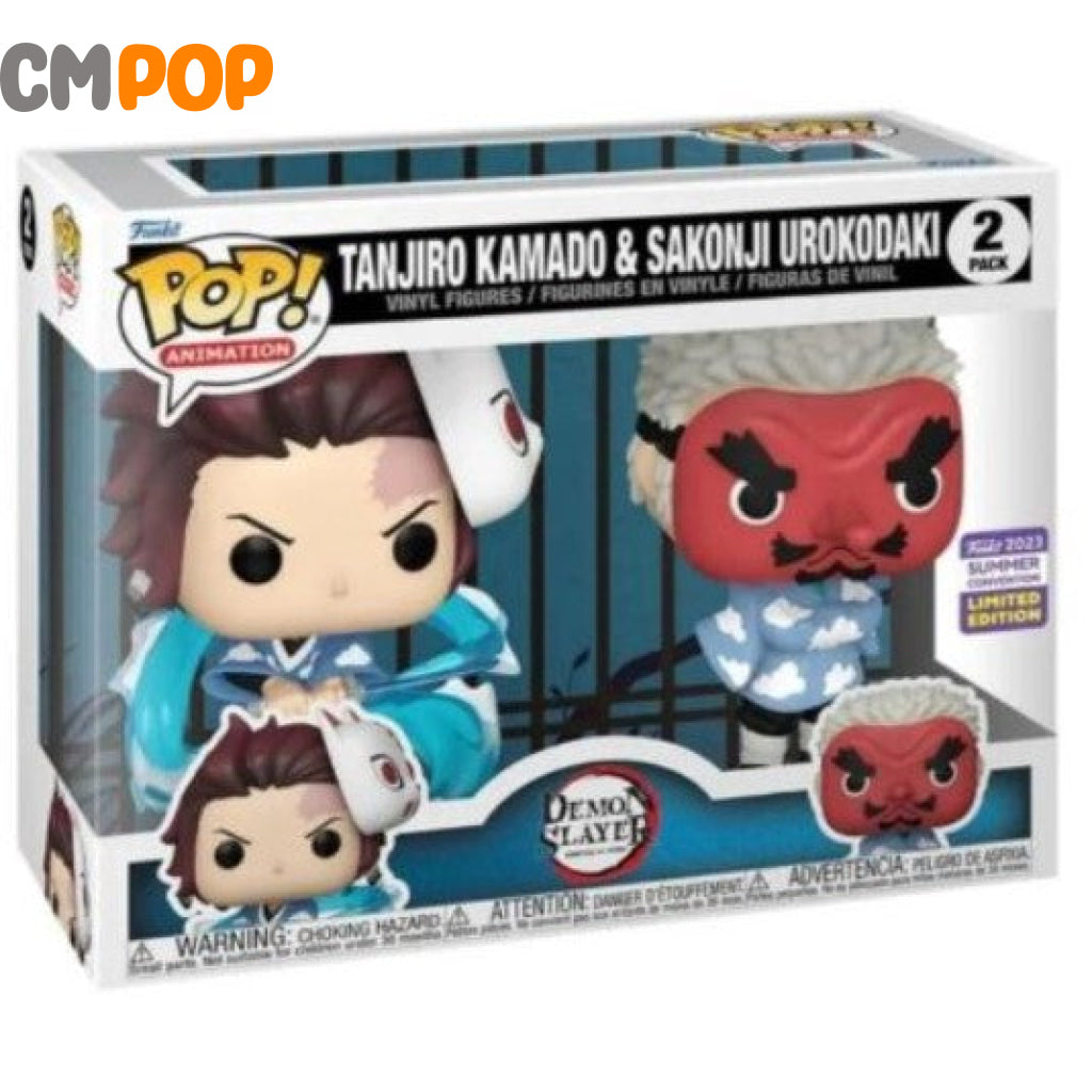 Tanjiro Kamado & Sakonji Urokodaki - Funko Pop! Summer 2023 Convention Exclusive Demon Slayer Pop
