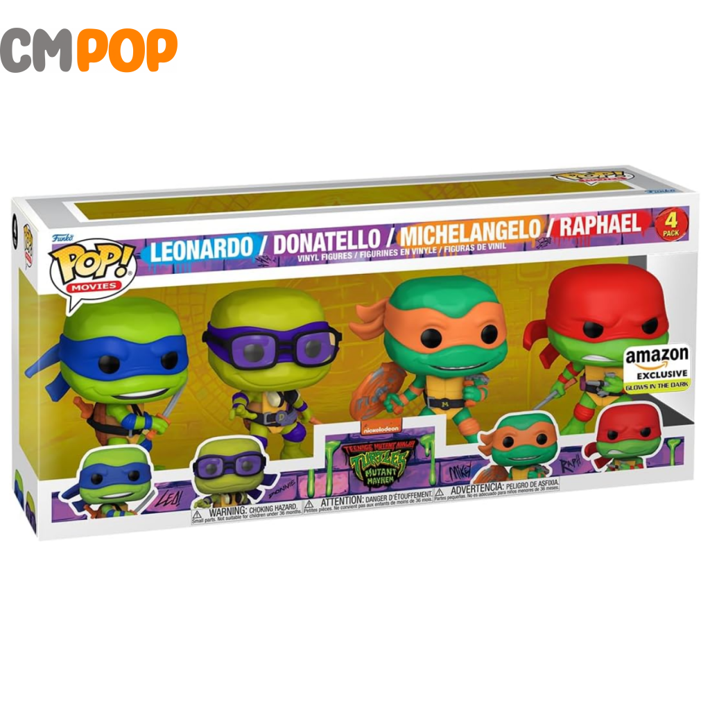 Teenage Mutant Ninja Turtles 4 Pack - Funko Pop! Amazon Exclusive Pop