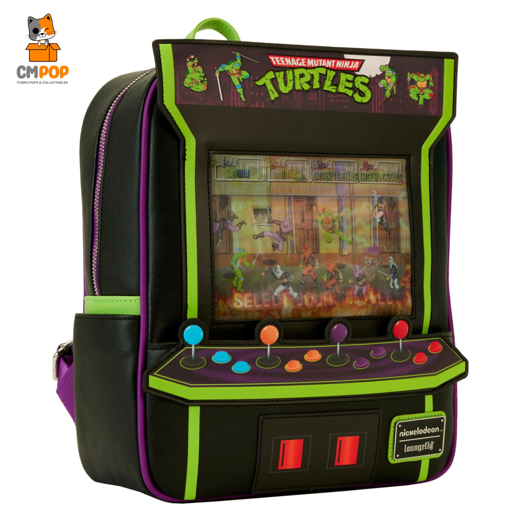 Teenage Mutant Ninja Turtles 40Th Anniversary Vintage Arcade Mini Backpack - Tmnt Loungefly