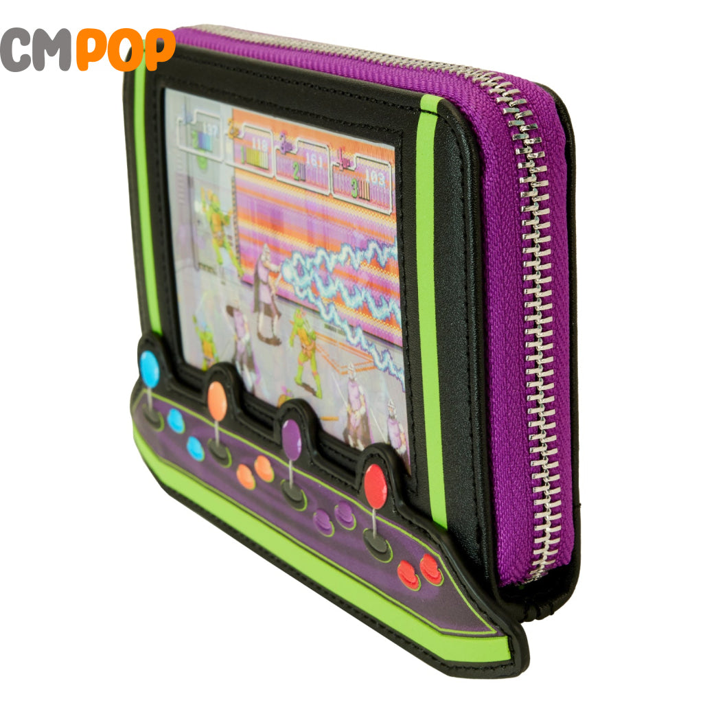 Teenage Mutant Ninja Turtles 40Th Anniversary Vintage Arcade Zip Around Wallet - Tmnt Loungefly