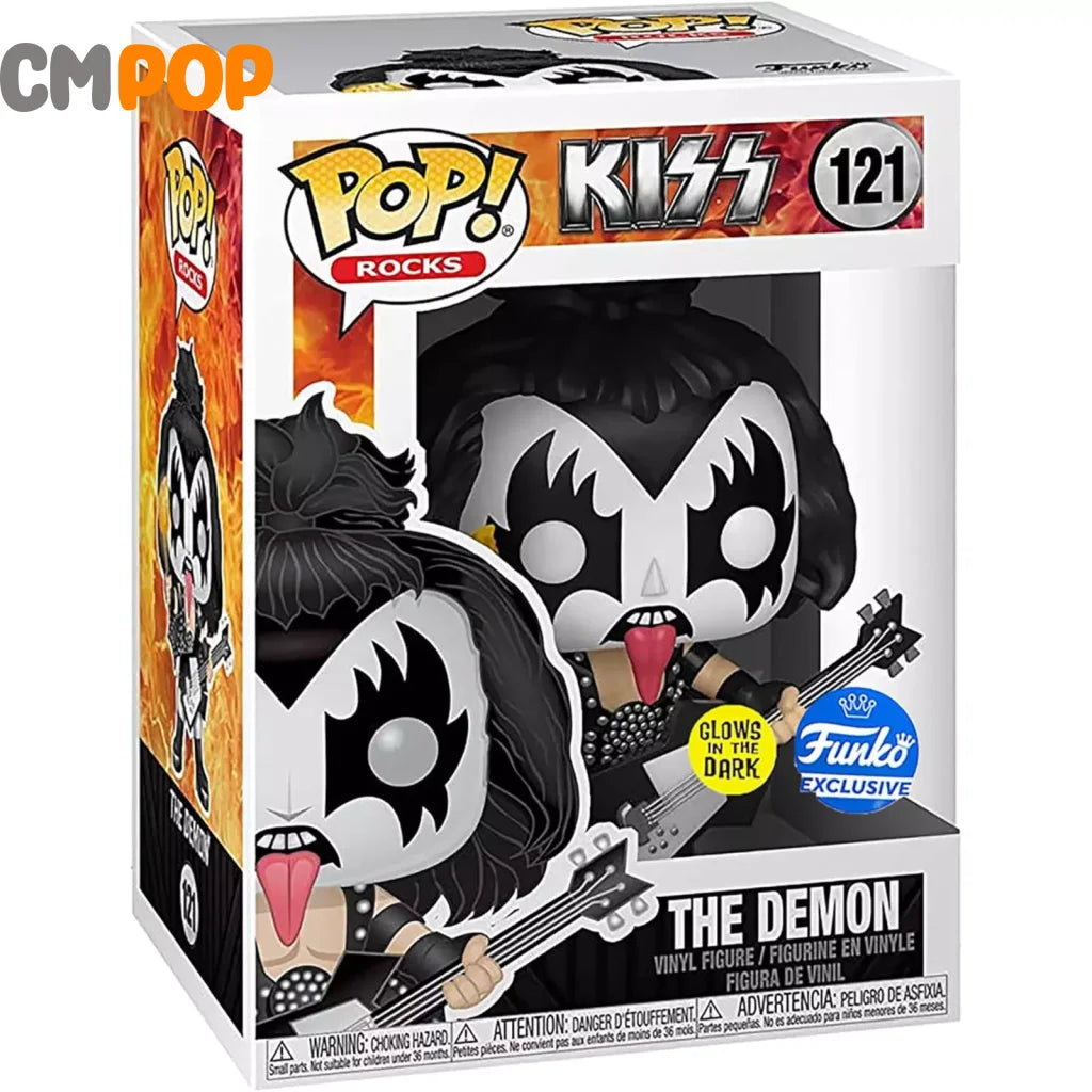 The Demon - #121 - Funko Pop! - Rocks - Kiss - Funko Exclusive - Glows in The Dark Funko Pop