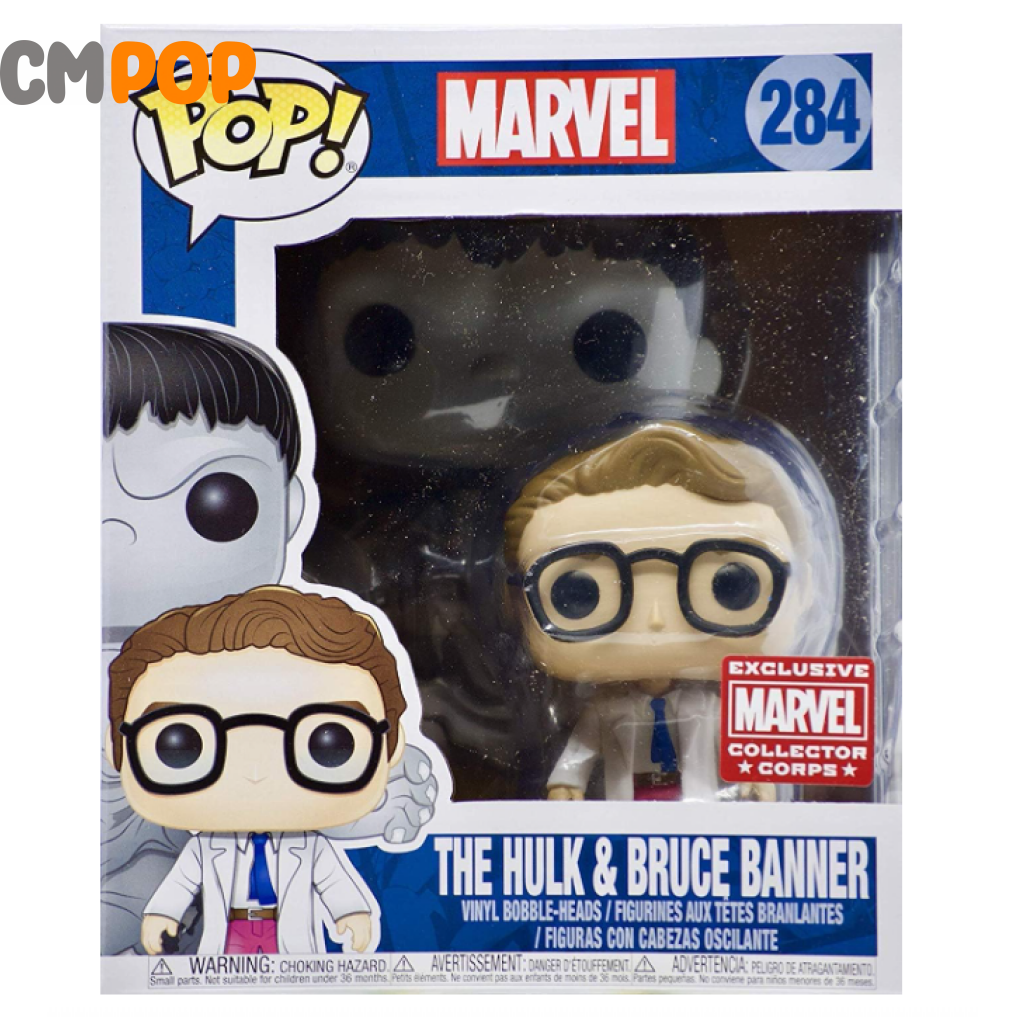 The Hulk & Bruce Banner - #284 Funko Pop! Marvel Collector Corps Exclusive Pop