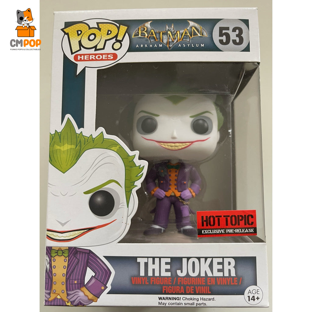 The Joker Arkham Asylum - #53 Funko Pop! Hot Topic Exclusive Dc Pop
