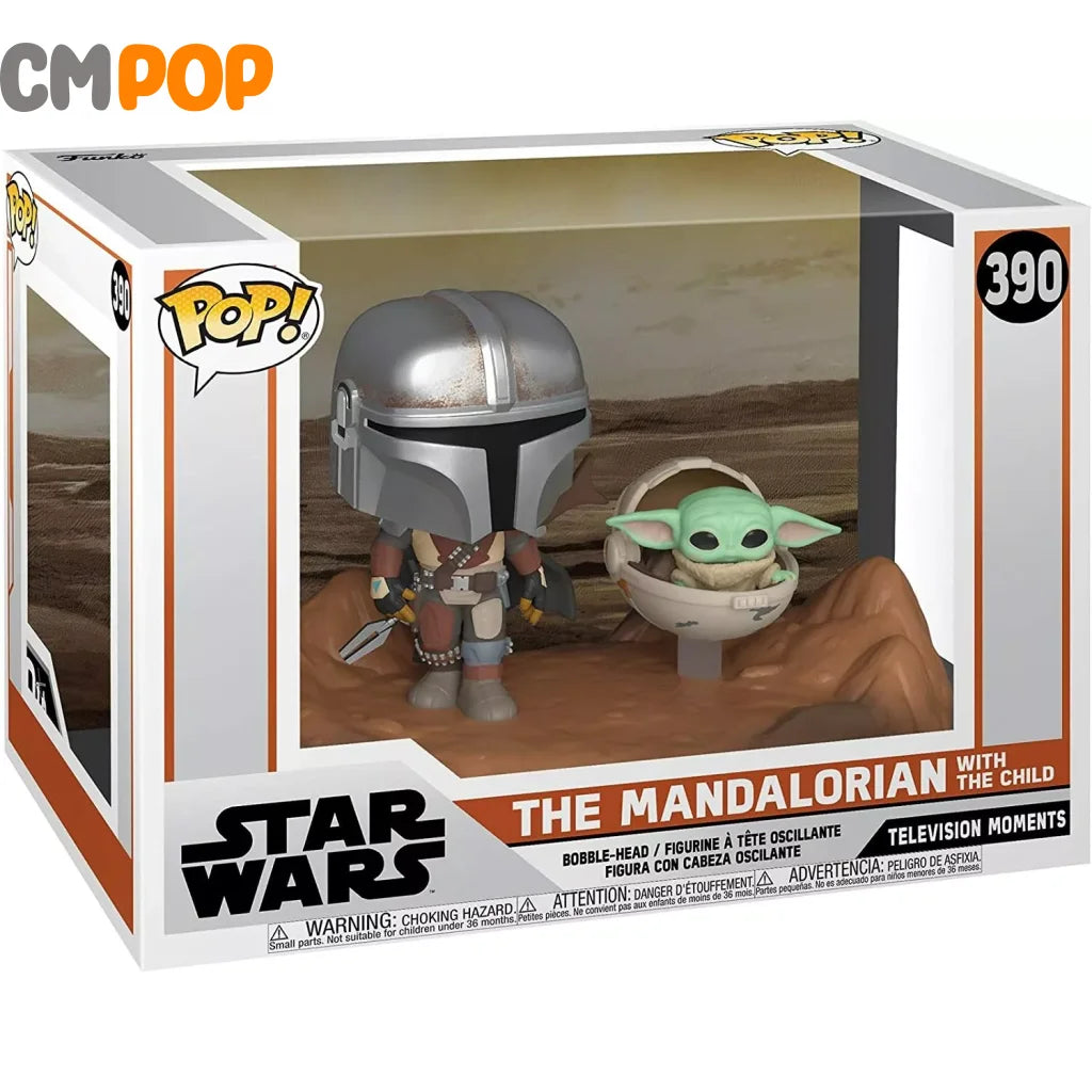 The Mandalorian With Child - #390 Funko Pop! Television Moments Star Wars