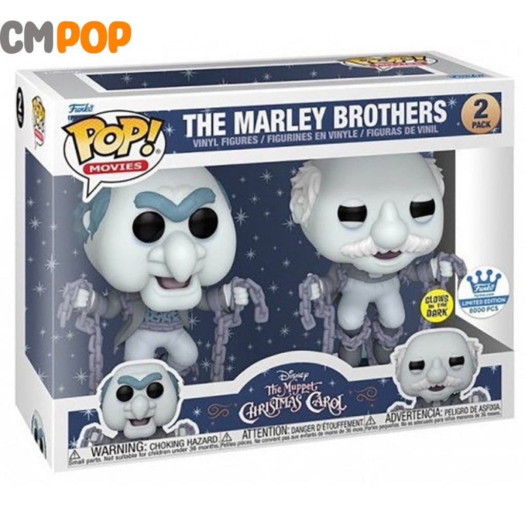 The Marley Brothers 2 Pack - Funko Pop! Disney Muppets Christmas Carol Gitd 8000 Pieces Limited