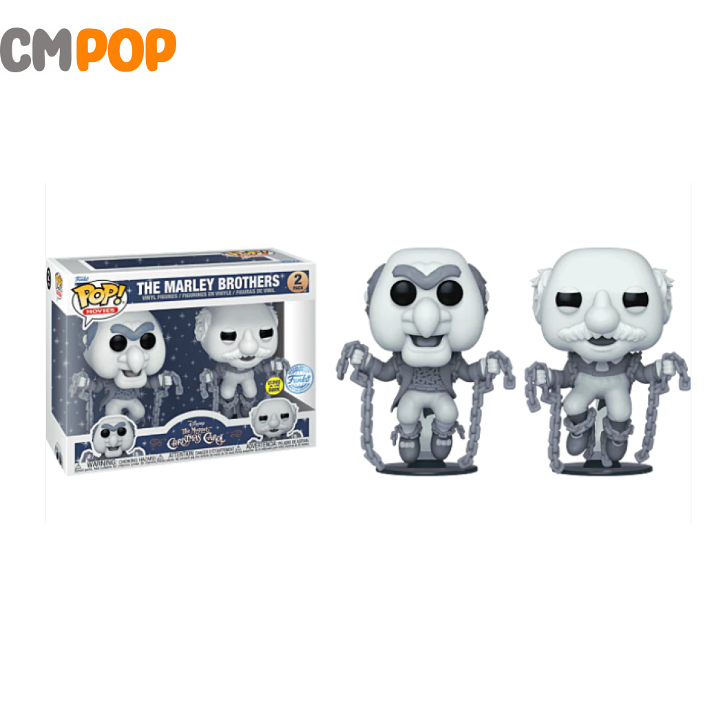 The Marley Brothers 2 Pack - Funko Pop! Disney Muppets Christmas Carol Gitd Special Edition Pop