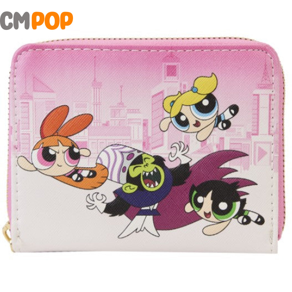 The Powerpuff Girls Vs Mojo Jojo Zip Around Wallet - Loungefly