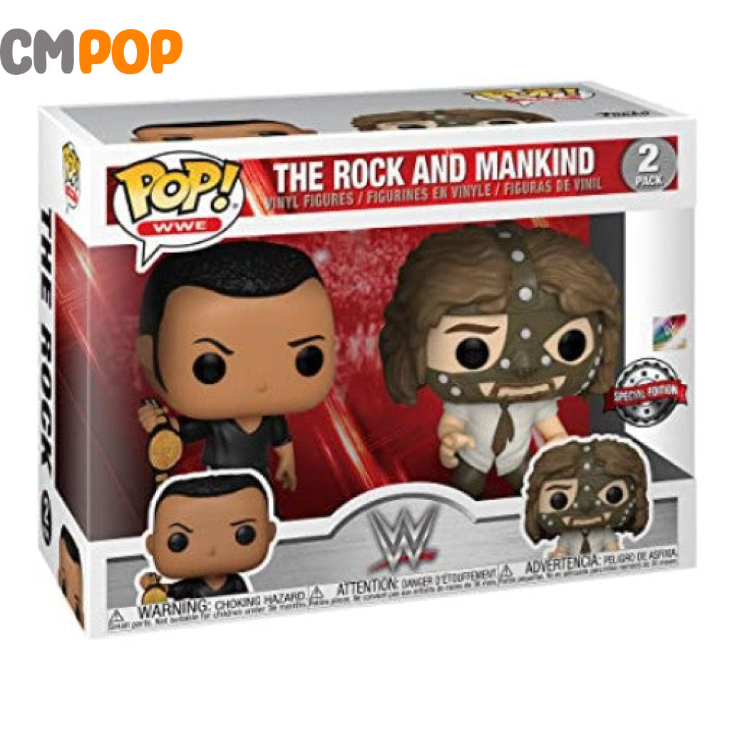The Rock and Mankind - 2pack - Funko Pop! - WWE- Wrestling Funko Pop