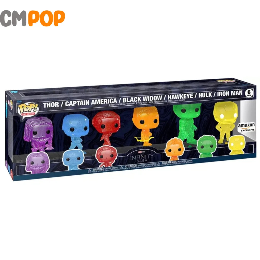 Thor / Captain America Black Widow Hawkeye Hulk Iron Man - 6 Pack Marvel The Infinity Saga Art