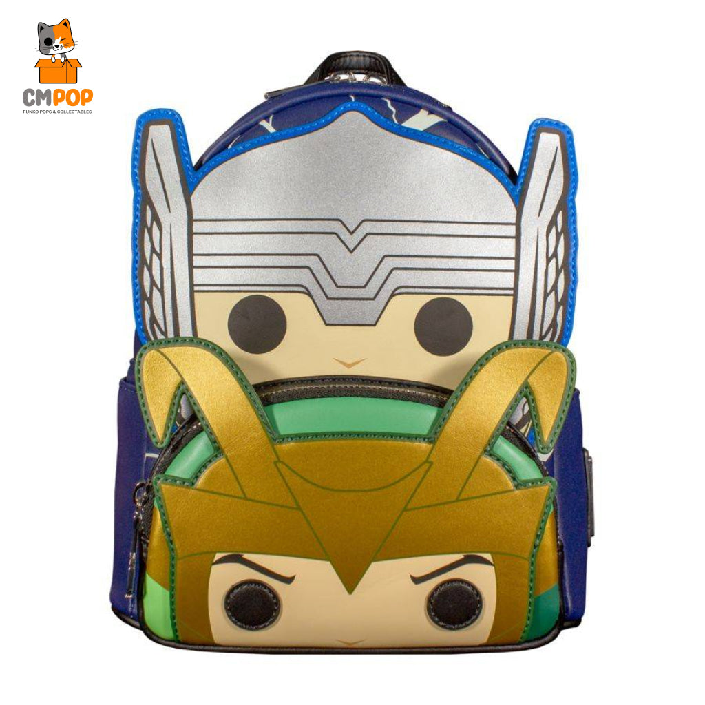 Thor & Loki Cosplay Mini Backpack - Loungefly Backpack- Marvel