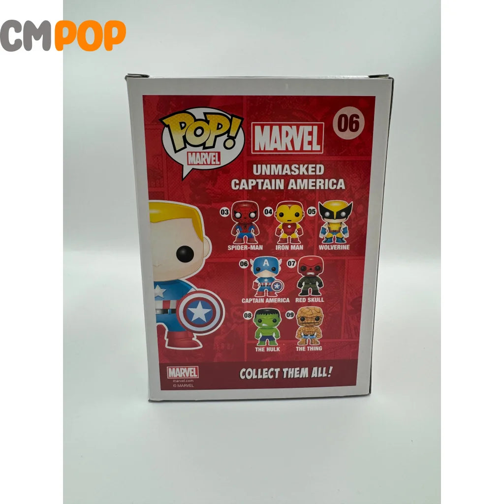 Unmasked Captain America - #06 Funko Pop! Marvel
