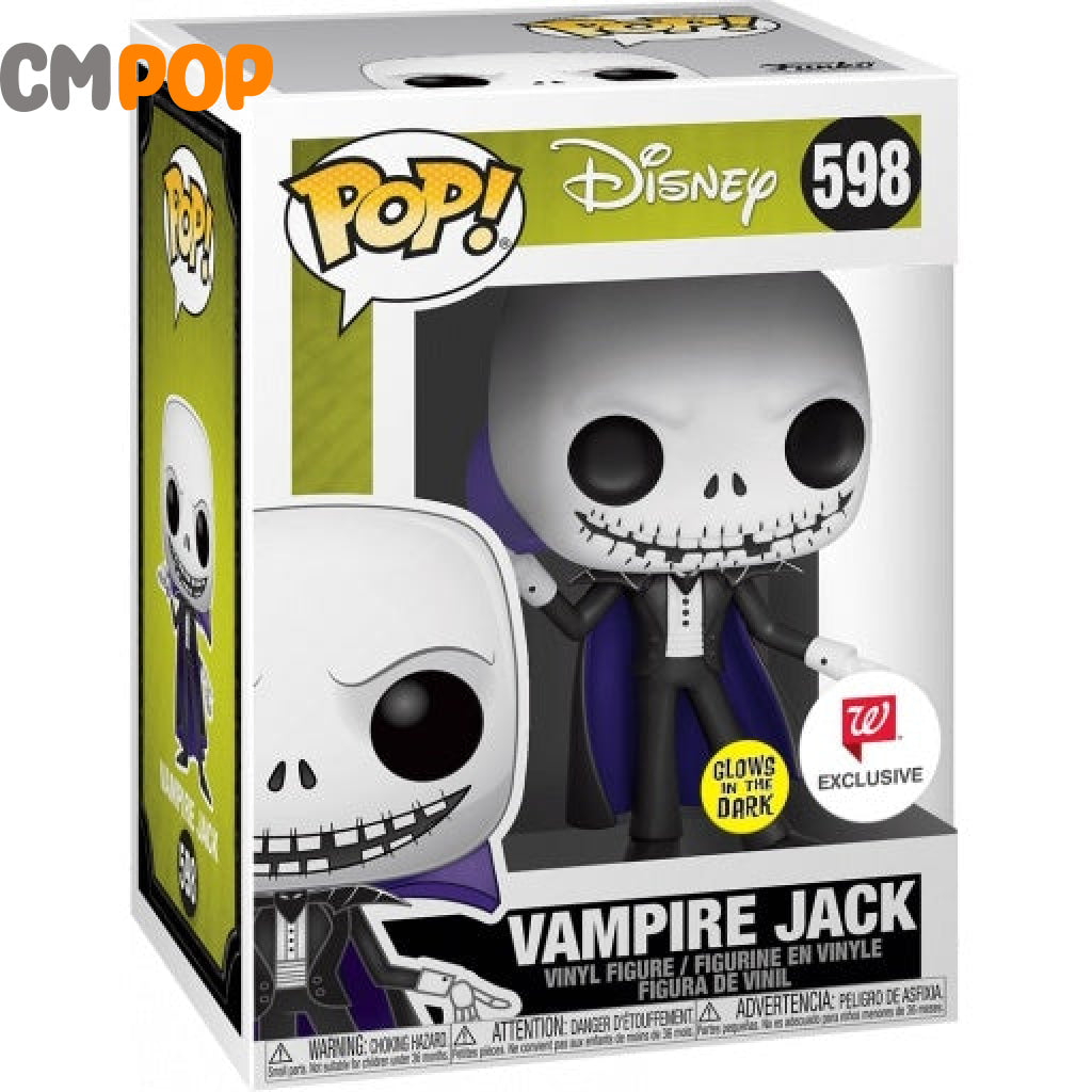 Vampire Jack - #598 - Funko Pop! - Disney - The Nightmare Before Christmas - GITD - Walgreen Exclusive